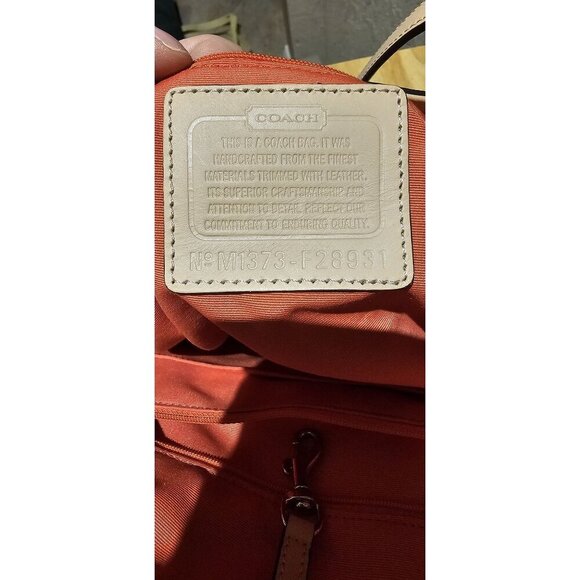 Coach Peyton Floral Print Canvas Tote Bag With Leather Trim - Picture 10 of 11